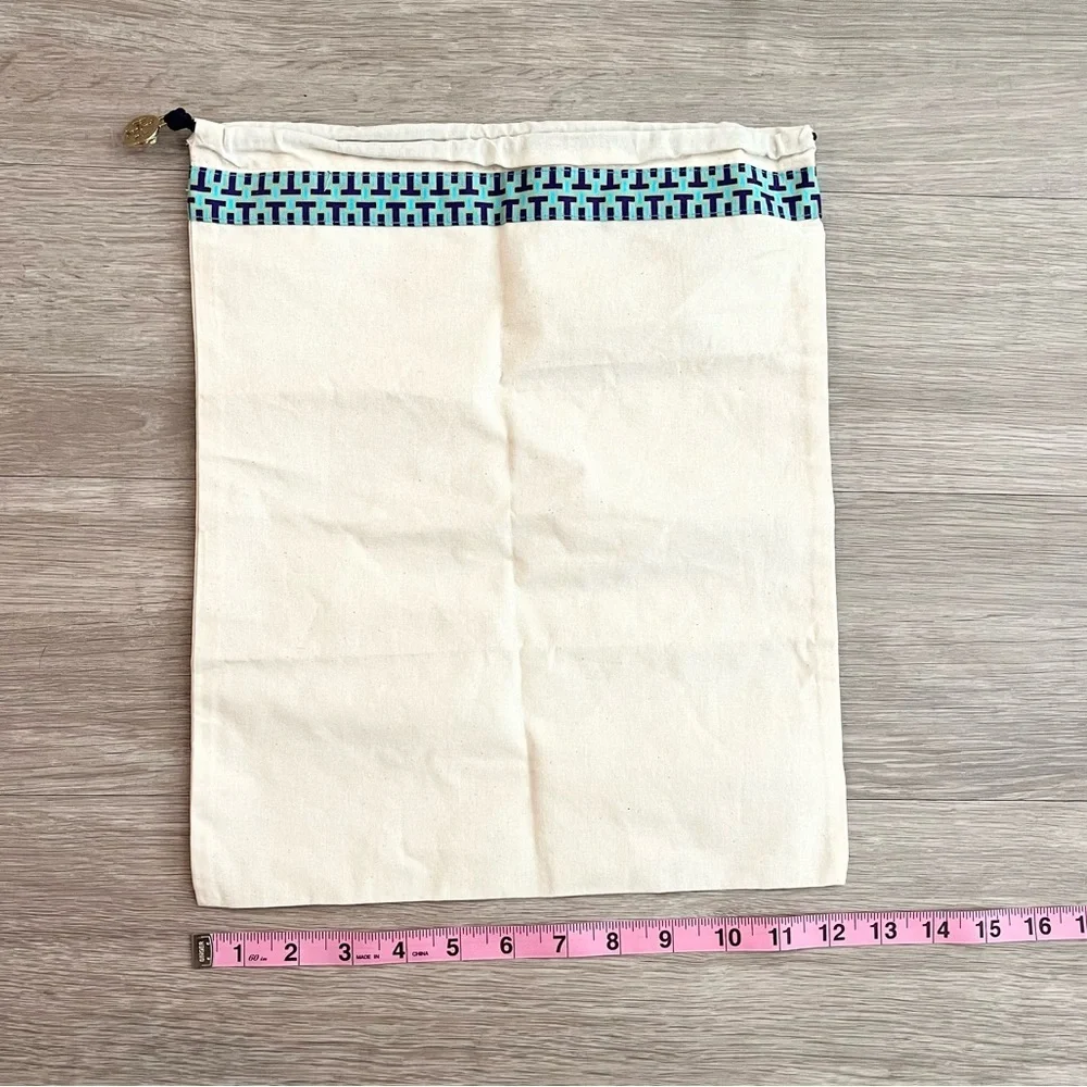 NEW Tory Burch Designer Linen Shoe Clothes Dust Bag Fabric Linen Storage Pouch